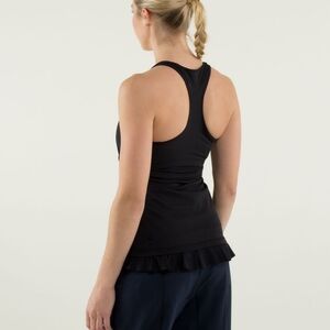 Lululemon Cool Racerback *Ruffled Hem Black